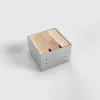 BEP24 bodemtank 2x Schuko (type F) zilver roestvrijstaal
