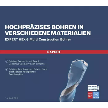 BOSCH EXPERT HEX-9 Multi Construction veelzijdige borenset 8-delig (2608901455)