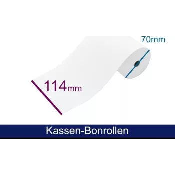 ARTDEV kassabonrol - standaardpapier HF 114 70 12 B/D/K ca. 48 m
