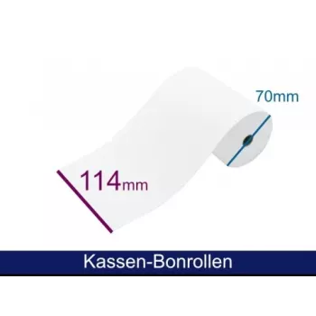 ARTDEV kassabonrol - standaardpapier HF 114 70 12 B/D/K ca. 48 m