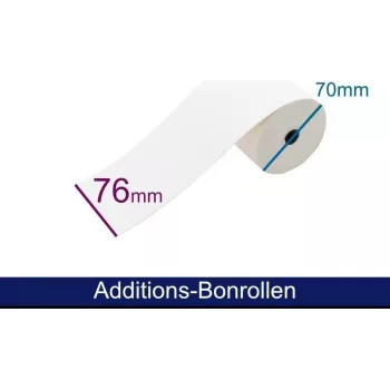 ARTDEV 2-laags doorschrijfpapierrol 76mm x 25m wit/geel voor matrixprinters