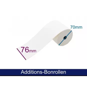 ARTDEV 2-laags doorschrijfpapierrol 76mm x 25m wit/geel voor matrixprinters