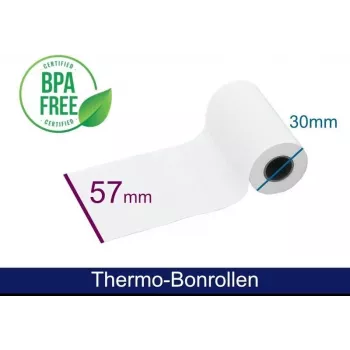 ARTDEV Thermische rol - 57x30x12 mm B/D max./K met incassotekst wit 9m