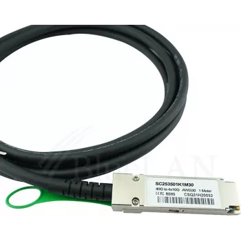 BlueLAN 40GBASE-CR4 QSFP+ naar 4x10GBASE-CR SFP+ Direct Attach breakout-kabel, 3m, passief koper, AWG30, compatibel met Extreme Networks AA1404035-E6