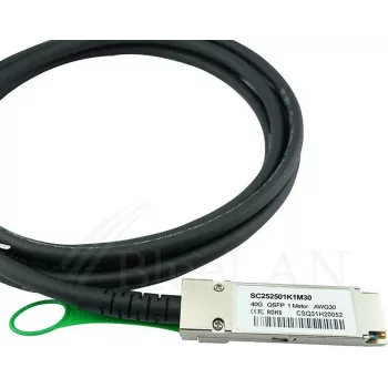 BlueOptics Netgear AXLC763 compatibele BlueLAN DAC QSFP 40GBASE-CR4 3m 30AWG passief koperkabel