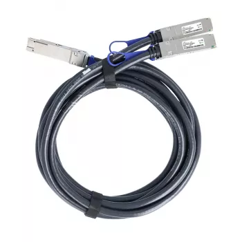 BlueOptics MCP7H50-H01AR30 compatibele Breakout Direct Attach Cable (DAC) - passief 200G naar 2x100G twinaxiale koper, QSFP-DD naar 2xQSFP28, 3m