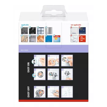 Tesa MOON BLACK toiletpapierhouder met deksel, zelfklevend, zwart, 1 stuk