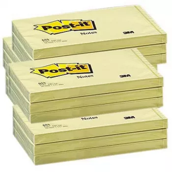 3M Post-It Super Sticky Notes 655-CY, rechthoekig, kanariegeel, 127 mm x 76 mm, 90 vel, PEFC-gecertificeerd