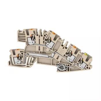 Weidmüller AITB 2.5 BB L-L-PE installatie-rijgklem, PUSH IN, 3 potentialen, 2,5 mm², zwart
