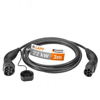 Lapp Mobility Type 2 EV-laadkabel 22 kW 3 m zwart