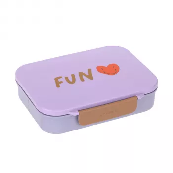 Lassig Bento 12100157012 Little Gang Heart Purple broodtrommel