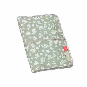 Lässig Green Label luiertas, Leo, 18 x 2,5 x 25,5 cm, met waterafstotende verschoningsmat, gerecycled polyester, Light Khaki