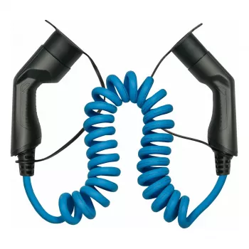 KABELMEISTER Mode 3 Type 2 EV-laadkabel 11 kW 16 A 3-fasen spiraalkabel 5 m zwart
