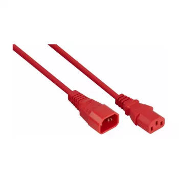 Kabelmeister cold device verlengkabel C14 naar C13, rood, 0,5m, 3x0.75mm²