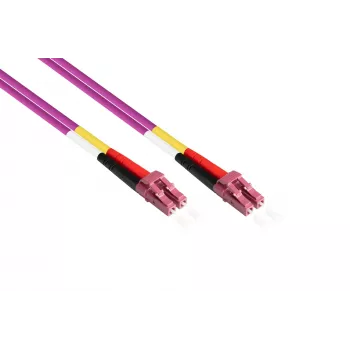 Kabelmeister patchkabel glasvezel Duplex OM4 Multimode 50/125 LC/LC LSZH verwisselbare polariteit - glasvezelnetwerkkabel