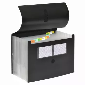 FolderSys uitbreidingsmap 12 vakken zwart