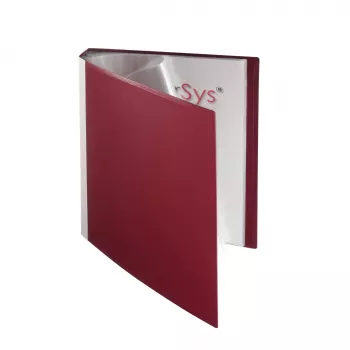 FolderSys display book A4 bordeaux met 30 vakken