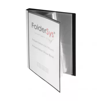 Foldersys display book A4 zwart 40 hoezen