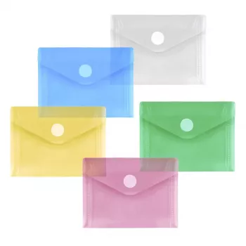 FolderSys documenthoezen DIN A7 liggend, diverse kleuren, verpakking van 10 (40117-94)