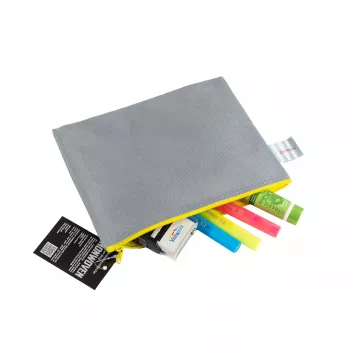 FolderSys A5 grijs ondoorzichtig ritszakje van PP-vlies 190 x 255 mm