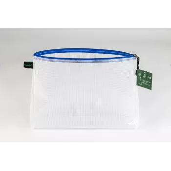 Foldersys documentenzak met ritssluiting A4 transparant/blauw 0,28 mm 1 st.