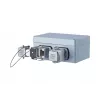 METZ CONNECT E-DAT Industry IP67 V5 2-poorts opbouw-netwerkaansluiting, aluminium, grijs (1401060320ME)