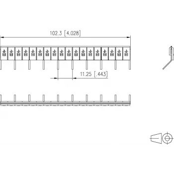 METZ CONNECT 850349-02 scheidingsklemblok - 1-polig, schroefaansluiting, DIN-rail, zwart, IP20