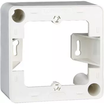 METZ CONNECT OpDAT Design frame 1 module schroefloos reinwit RAL 9010 85x43mm
