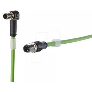 METZ CONNECT 142M1D19010 Cat5e M12-patchkabel 1m groen