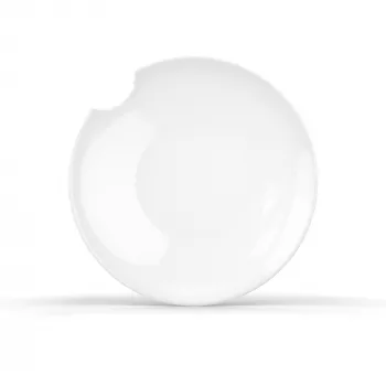 FIFTYEIGHT PRODUCTS FIFTYEIGHT 2 diepe borden met bitrand Ø 24 cm wit
