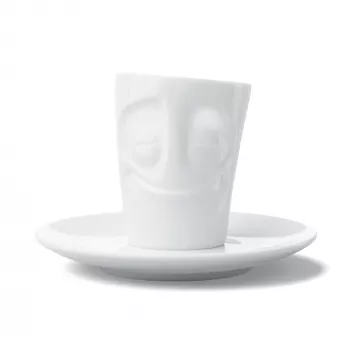 FIFTYEIGHT PRODUCTS espressokopje met oor 80ml - Cheerful White