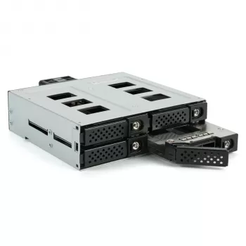 FANTEC MR-SA1242-12G SAS 12G & SATA 6G 1x5,25 inch voor 4x2,5 inch SSD/HDD zwart (2521)