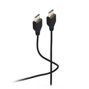 SHIVERPEAKS Flexline DisplayPort 1.2 kabel, stekker naar stekker, UHD 4K, extra dun, zwart, 0,5 m