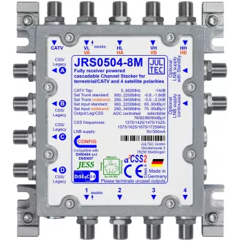 JULTEC JRS0504-8M Unicable II eenkabelconverter 4 SAT-ingangen 8 gebruikersbanden