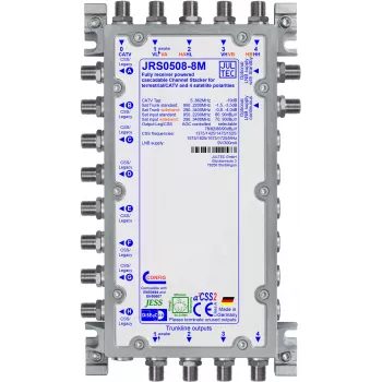 JULTEC JRS0508-8M Unicable II / JESS-multiswitch, 5 ingangen, 8 uitgangen, 64 user bands
