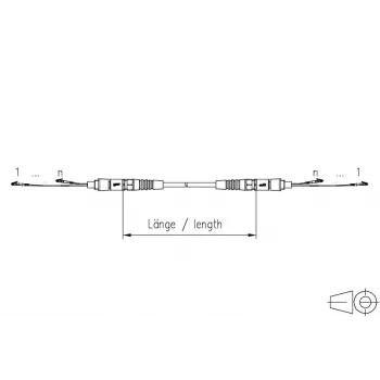 METZ CONNECT OpDAT VIK universele kabel 12x OS2 LC-LC, 50 m