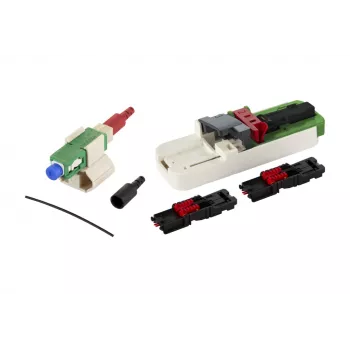 METZ CONNECT SC/APC OS2 singlemode patchkabel, groen, 2 m, 20-pack