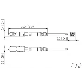 METZ CONNECT 1509QKEA002C-E SC/PC OS2 singlemode pigtail 2 m groen 20 stuks