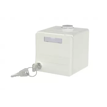METZ CONNECT 1309470002KI IP44 opbouwmodulebehuizing met klepdeksel en slot, 2 module-inzetten, lichtgrijs (RAL 7035)
