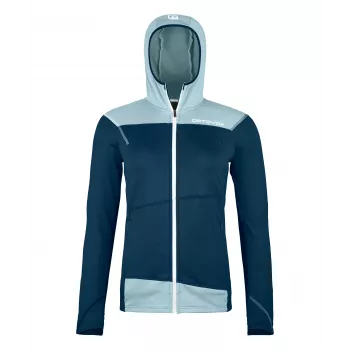 Ortovox Fleece Light hoody dames - Deep Ocean