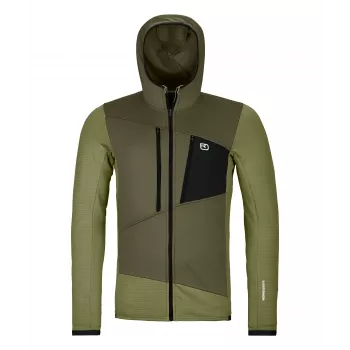 Ortovox Fleece Grid hooded sweatshirt heren L Wild Herbs