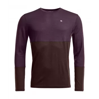 Ortovox 185 Rock N Wool Long Sleeve - Dark Wild Berry, maat S