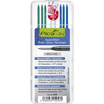 PICA-MARKER Pica DRY refills special - 8 stiften (grafiet, rood, wit) 2,8 mm