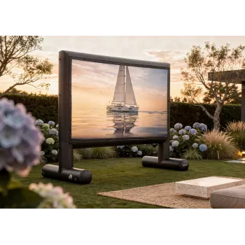 Celexon Inflatable Outdoor Projection Screen Professional INF 100, 100 inch 16:9, zichtbaar oppervlak 222 x 125 cm, 4K-UHD compatibel