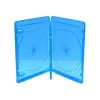 MEDIARANGE BOX38-3-30 Blu-ray-hoes - 3 discs - blauw - transparant - kunststof - 120 mm - RoHS