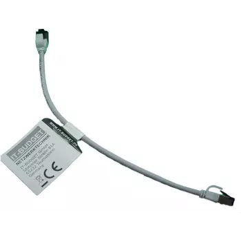 IT-BUDGET Full Copper Premium Patchkabel - Slim AWG 28 - Cat.8.1 - 2000 MHz - halogeenvrij - PoE+ - 40 Gbit - grijs - 0,15 m