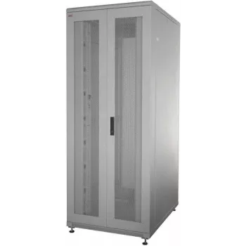 IT-BUDGET 19-inch netwerkkast SRK - compleetset - 38U - 800x800 mm - geperforeerde dubbele deuren voor en achter - 4 actieve ventilatoren - PDU - inbouwsets - voorgemonteerd - lichtgrijs (99ITB19SRK3888DTGM)