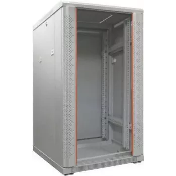 IT-BUDGET 19 inch netwerkkast SRK - 27HE - 600x600 mm - deur van gehard glas/volledig staal - voorgemonteerd - lichtgrijs (RAL 7035) (99ITB19SRK2766GGNM)