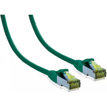 IT-BUDGET Premium patchkabel Cat.6A met Cat.7-rompkabel - 600 MHz - LSZH - PoE+ - 10 Gigabit - groen - 2 m