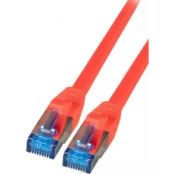 IT-BUDGET Full Copper Premium Patchkabel - Super Flex TPE - Cat.6A - 500MHz - LSZH - PoE+ - AWG 27 - rood - 1 m